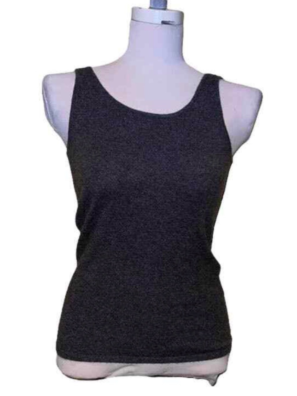 Ralph Lauren Dark Charcoal Knit Cashmere Tank Top Black Label XL